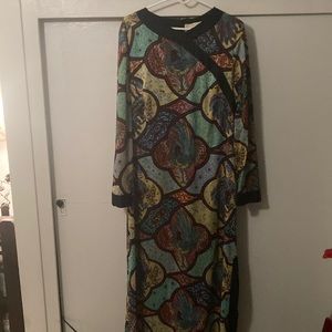 Vintage peacock dresses large Loraine dress